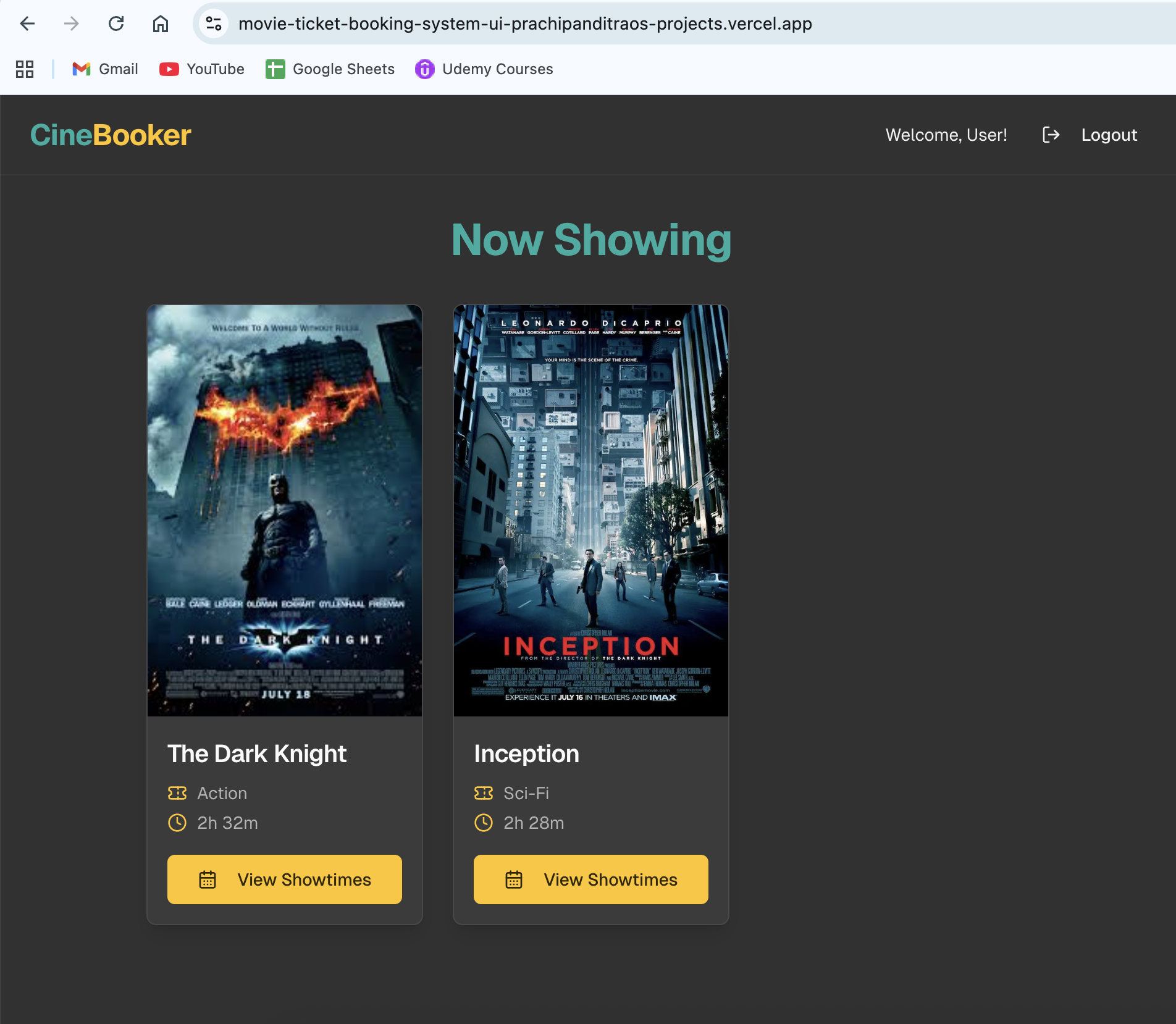 Movie Ticket Booking System - Live Ticket Allocation Grid Matrix